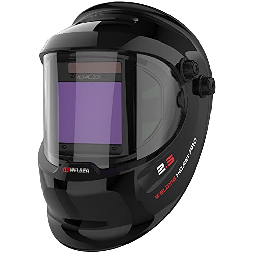 YESWELDER Careta Soldar Vista Grande Color Verdadero Accionado por Energ&iacute;a Solar, Casco de Soldador Oscurecimiento Autom&aacute;tico con Vista Lateral, 4 Sensores de Arco Sombra 4/5-9/9-13 para TIG MIG ARC
