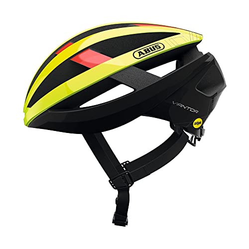 ABUS VIANTOR MIPS Casco, Unisex Adulto, Amarillo (Neon Yellow), M (52-58 cm)