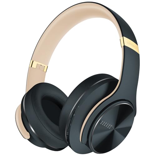 DOQAUS Auriculares Bluetooth Diadema[90 Hrs de Reproducci&oacute;n] Alta fidelidad Est&eacute;reo Auriculares Inal&aacute;mbricos con 3 Modos EQ,Micr&oacute;fono Incorporado,para M&oacute;viles/iPhone/Xiaomi/Android-Gris Asfalto