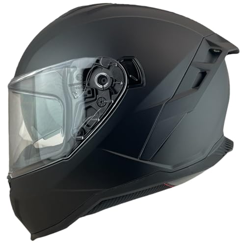 UNIK Helmets Casco Integral Talla M ( 57/58) Modelo Hole Color Negro Mate con Visor Solar 22.06