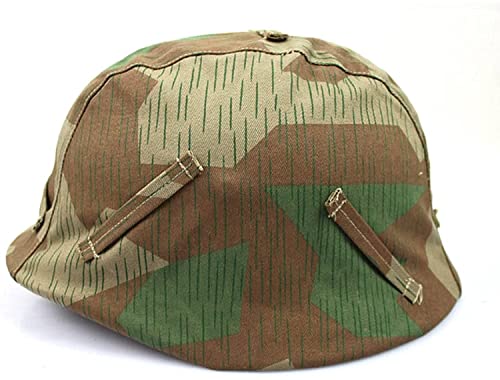 Konsilsa Cubierta de Casco para M35 M40 Casco, r&eacute;plica Segunda Guerra Mundial Cubierta de Camuflaje t&aacute;ctico Compatible con el ej&eacute;rcito alem&aacute;n (no Incluye Casco) (Color : Camouflage, Talla : M35)