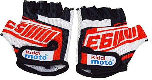 KIDDIMOTO Guantes de Ciclismo sin Dedos para Infantil (ni&ntilde;as y ni&ntilde;os) - Bicicleta, MTB, BMX, Carretera, Monta&ntilde;a - Oficial Marc Marquez - Talla: S (2-5 a&ntilde;os)