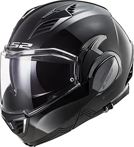 LS2, casco de moto modular VALIANT II negro, XS