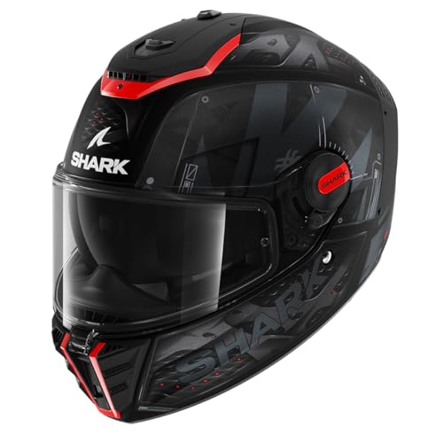 SHARK, Casco Moto Integral Spartan RS STINGREY Black / Red KAR, M