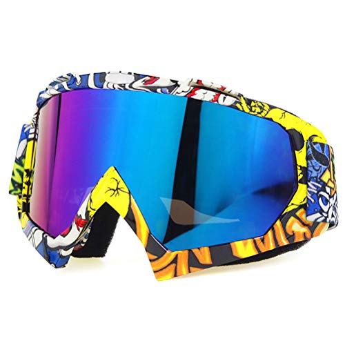 Breale Gafas a prueba de viento, unisex, para bicicleta de monta&ntilde;a, motocicleta, protecci&oacute;n UV, snowboard, esqu&iacute;, offroad, motocross, casco de cristal para motocicleta, Dirt Bike ATV