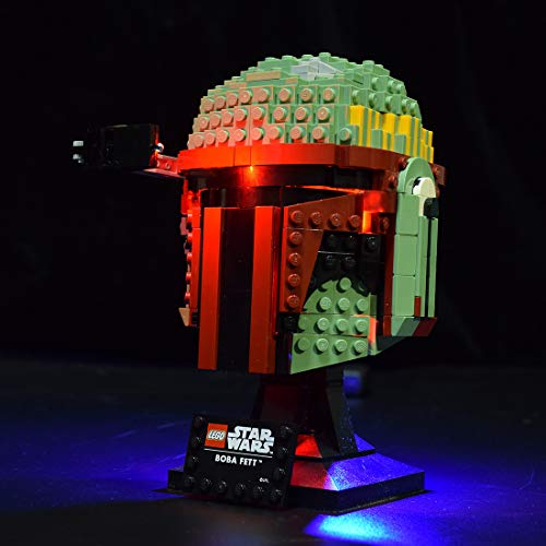 Trueornot Kit de iluminación LED con batería para casco Lego Boba Fett 75277 – sin kit Lego