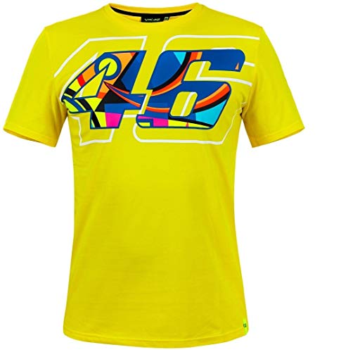 Valentino Rossi VR46 - Camiseta para hombre, diseño de casco de casco amarillo + azúcar de uva Fanergy, Hombre, amarillo, extra-large
