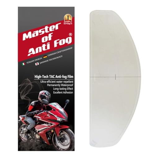 XII WY Pel&iacute;cula Protectora antivaho Universal para Casco de Motocicleta, Inserto de Lente de Visera Transparente Resistente a la Niebla 9.5cm X 25cm