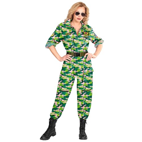 Widmann - Disfraz de piloto de caza femenino, mono, traje de piloto, uniforme, disfraces, carnaval