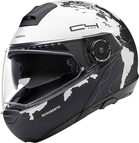 Schuberth C4 PRO ECE Magnitudo White Flip-Up Helmet, Size 53 (XS) | 4549133360