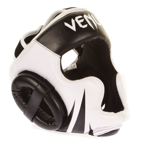 Venum Challenger 2.0 Casco MMA, Unisex Adulto, Negro/Blanco, Talla &Uacute;nica