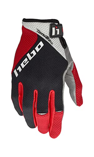 HEBO - Guantes Moto Trial Toni BOU II - dise&ntilde;o Minimalista y m&aacute;ximas prestaciones Color Negro Talla S