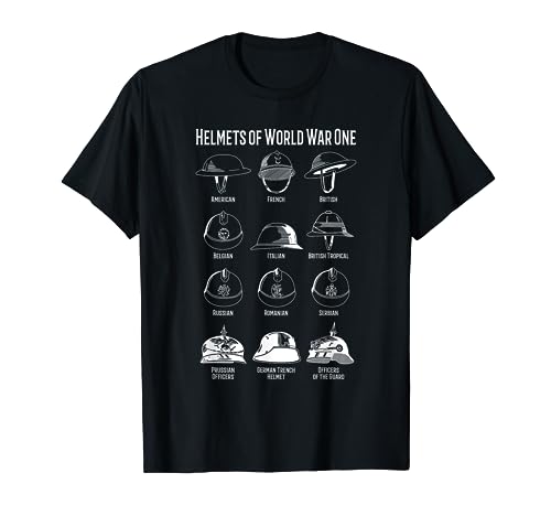 Cascos de soldados de los diagramas de la Primera Guerra Camiseta