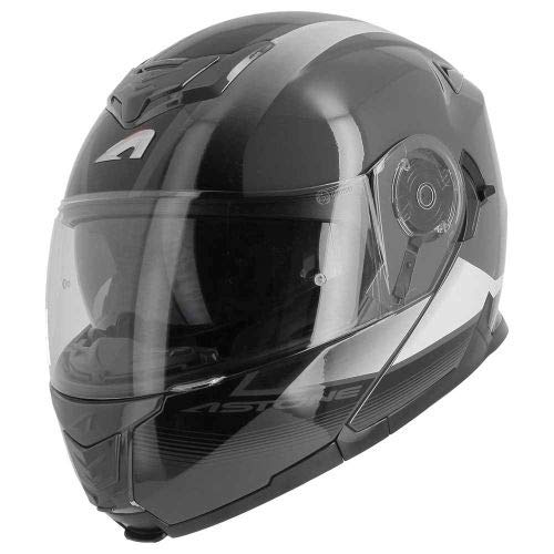 Astone Helmets - RT1200 Graphic Vanguard - Casque de moto modulable - Casque de moto polyvalent - Casque de moto homologué - Coque en polycarbonate - anthracite white L