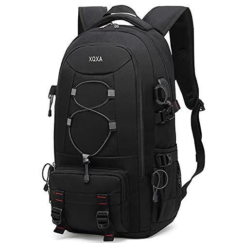 XQXA Mochila de viaje para ordenador portátil, 45 L, mochila duradera, apta para computadora de 17,3 pulgadas, mochilas de negocios para mujeres y hombres