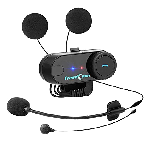 FreedConn TCOM-VB Casco de la Motocicleta intercomunicador Bluetooth,Auricular Bluetooth de la Motocicleta walkie-Talkie, Motocicleta Auricular Bluetooth 800M, Esquiar Mejor Llamada