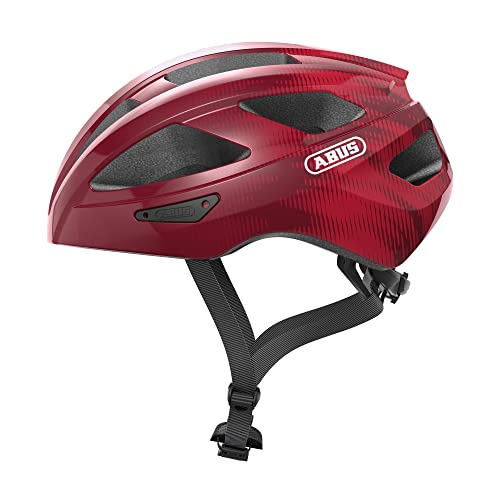 ABUS Macator - Casco de ciclismo deportivo para principiantes - Para hombre y mujer - Rojo, talla M