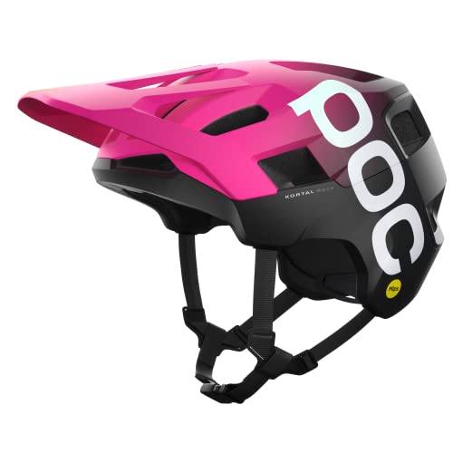 POC Cortal Race MIPS Casco de Bicicleta, Unisex Adulto, Rosa Fluorescente/uranio Negro Mate, L (59-62cm)
