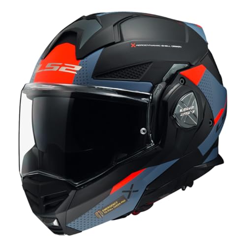 LS2, Casco Modular Moto ADVANT X Oblivion Mat Black Blue, XS