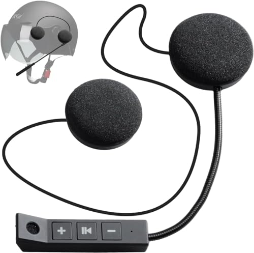 Moman Auriculares Casco Moto, H4 Headset Bicicleta Manos Libres con Micr&oacute;fono Altavoz Inal&aacute;mbrico Impermeable Control Llamada M&uacute;sica, Auriculares-Casco-Motoo-Motocicleta-Headset