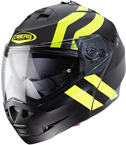 Caberg Duke II Superlegend - Casco modular (talla XL), color negro y amarillo fluorescente