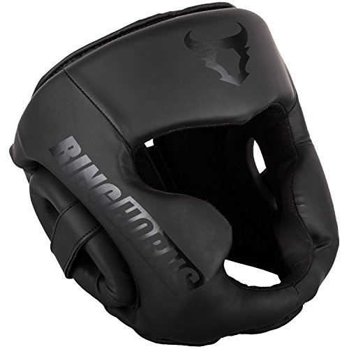 Ringhorns Charger Cascos de Boxeo, Unisex Adulto, Negro/Negro, Talla &uacute;nica