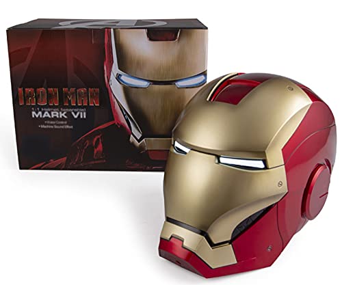 Iron Man Modelo Eléctrico Helmet, Casco Máscara de La Cara Llena Vengadores Película Role-Playing Los Trajes de Halloween -One Size