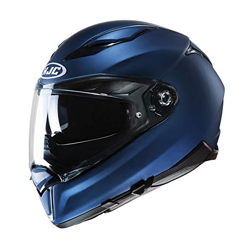 HJC F70 Casco de Moto, Hombre, Azul, X-Small
