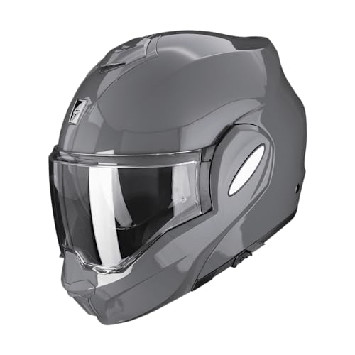 Scorpion, Exo-Tech Evo, Cascos Abiertos Y Modulares Para Motocicletas, Cemento Gris, Xl, Admirador Unisex