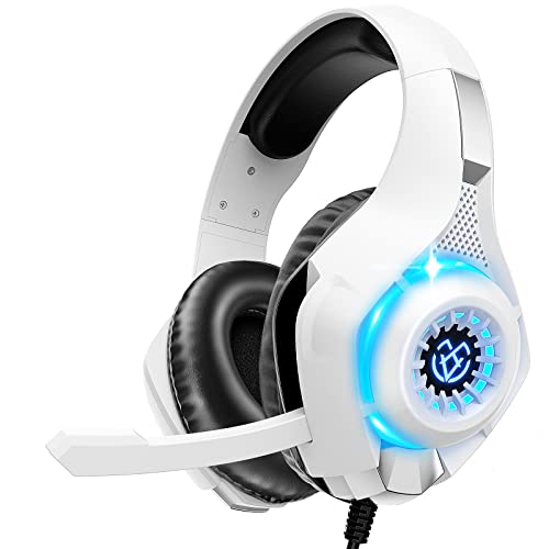 Tatybo Auriculares Gaming PS4 PS5 Xbox PC, Cascos Gaming con Graves Envolventes 3D, Micr&oacute;fono Reducci&oacute;n de Ruido