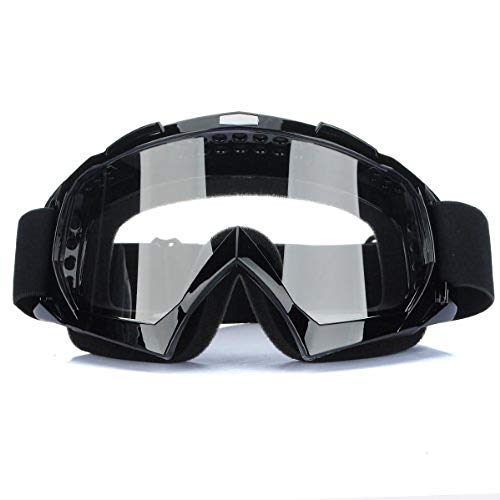 Jzhen Gafas Protectoras Moto Ajustable, Negro
