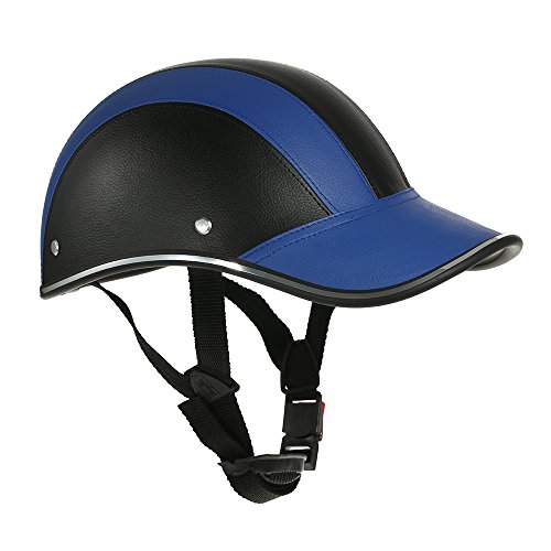 GoolRC Casco de Moto Media Cara Gorra de Béisbol con Visera (Azul)
