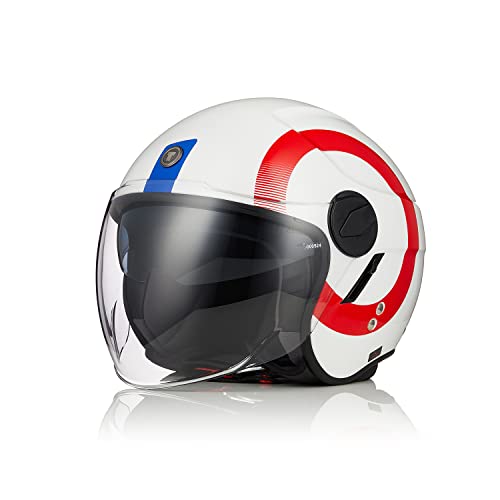 TORC Casco Moto Jet Casco Moto Abierto Scooter para Hombre Adultos con Doble Visera Homologado ECE 22-06