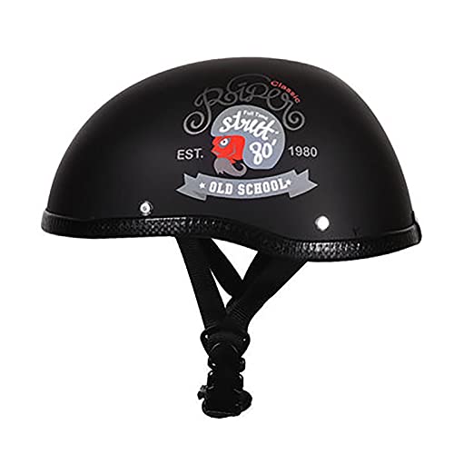 YLXD Cascos de Motocicleta ECE Homologado Casco Moto Jet Vintage Estilo Retro Casco de Seguridad para Hombres Y Mujeres Adultos Half-Helme F,55-62cm