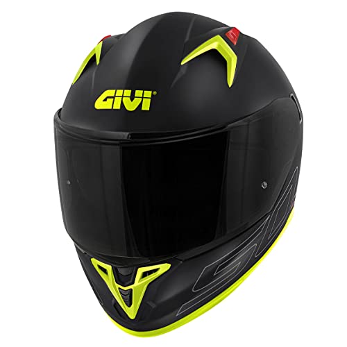 Givi Hps 50.9-Casco Integral Deportivo Basic Graphic Atomic Sport, Negro, Talla única