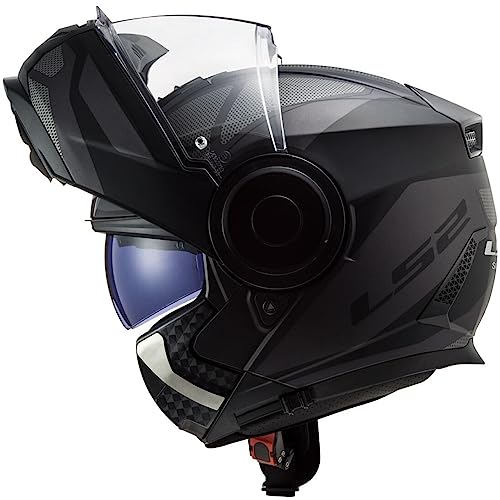 LS2, Casco modular de moto, Scope Axis, XL, negro