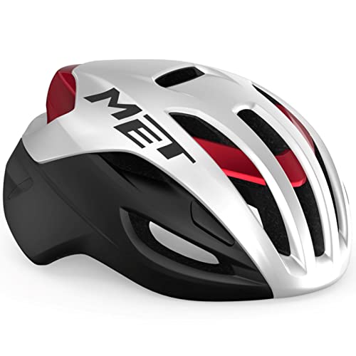 MET Casco RIVALE MIPS Metal.Mate BR, Sport, Negro/Rojo (Multicolor), S