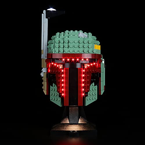 Kit de Iluminaci&oacute;N Led para Lego Casco de Boba Fett(No Incluye Modelos Lego),Decoraci&oacute;n Conjunto de Luces para Lego 75277 Star Wars Casco de Boba Fett,Creativo DIY Regalo