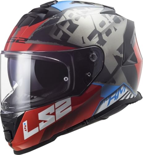 LS2, Casco Moto Integral STORM SPRINTER Black Red Titanium, XXL