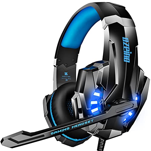 Cascos Gaming, Auriculares Gaming para PS4 PS5 PC Xbox One Switch, 3D Est&eacute;reo Sonido, Cascos con Microfono Cancelaci&oacute;n de Ruido, Cascos PS4 con 3.5mm Jack