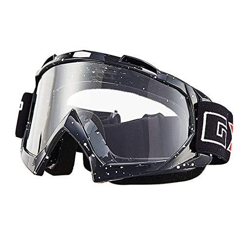 Mdurian Gafas de Moto Aviador Estilo piloto Motocicleta Gafas de esqu&iacute; ATV Dirt Racing Scooter de Gafas de Sol con protecci&oacute;n UV a Prueba de Polvo len Transparente