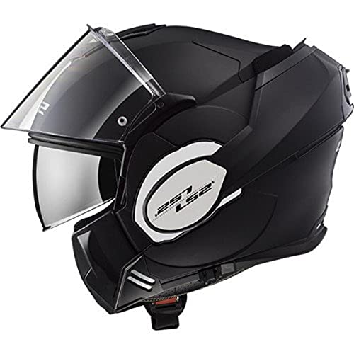 LS2, casco de moto modular VALIANT negro mate, L