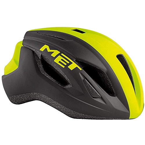 CASCO MET STRALE NEGR/AMARILLO FLUO MATE T.M 56-58