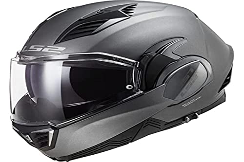 LS2, casco de moto modular VALIANT II titanio, XS