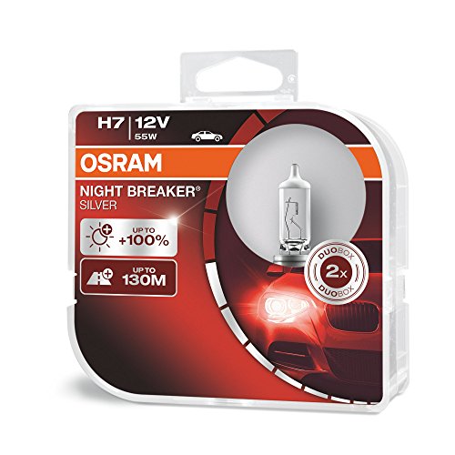 Osram 1 H7 B 55W12V+100, NIGHT BREAKER SILVER, Duo Box (2 lámparas), Set de 2