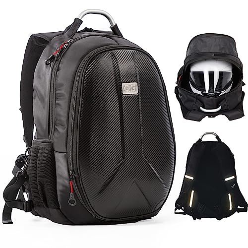 OG Original GetAway Mochila Moto Impermeable, Hombre, R&iacute;gida, Gran Capacidad, Expandible 35L/45L, Bolsa Porta-Casco Motorista, Correa Casco, Antirrobo, Reflectante, USB, Port&aacute;til