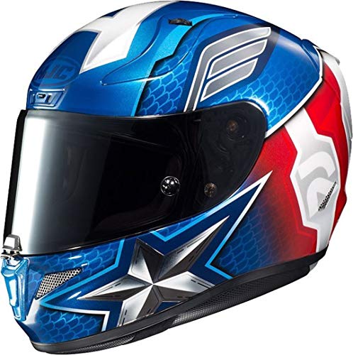 HJC Helmets Rpha 11 Captain America Marvel Avengers Casco para Motocicleta, Hombre, MC-2, XXL (62/63)