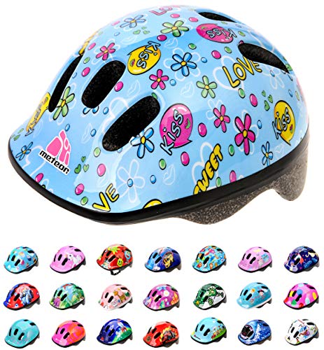 Casco Bicicleta Bebe Helmet Bici Ciclismo para Niño - Cascos para Infantil Bici Helmet para Patinete Ciclismo Montaña BMX Carretera Skate Patines monopatines MV6-2 (S(48-52cm), Kiss Love)