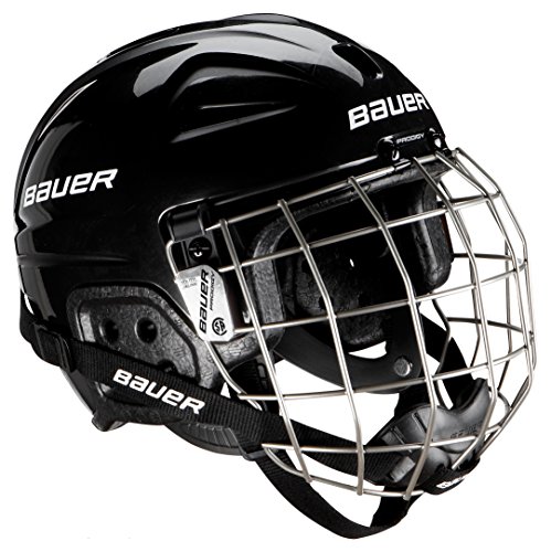 Bauer Lil - Casco de Hockey con Rejilla de protecci&oacute;n Facial para Adulto Negro Negro Talla:Talla &uacute;nica