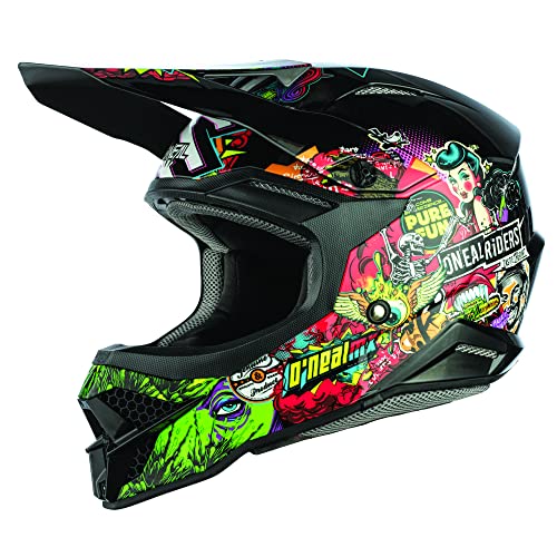 Oneal 3SRS Helmet Crank 2.0 Multi M (57/58 cm) Casco Moto MX-Motocross, Adultos Unisex